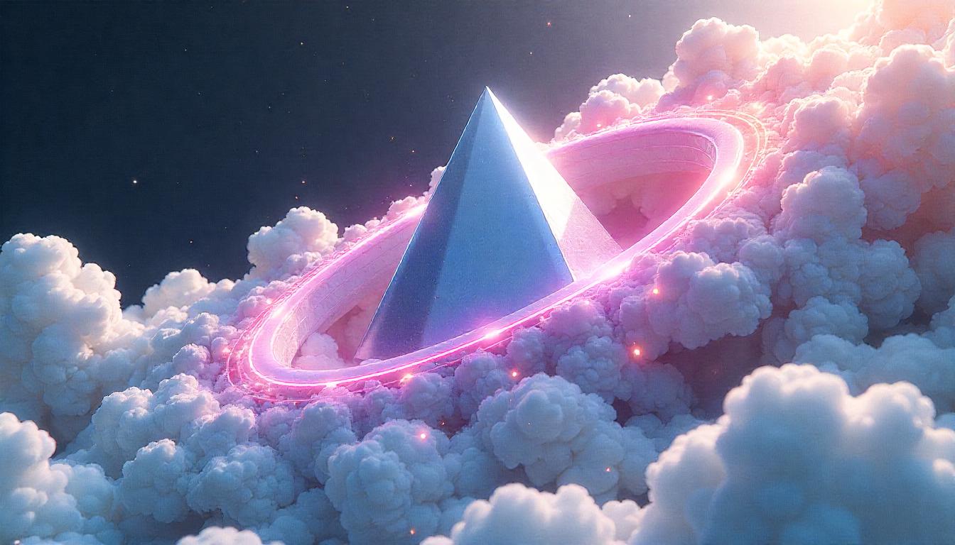 Ilustración abstracta de formas animadas con el logo de Astro